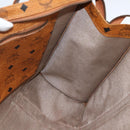 MCM Vicetos Logogram Shoulder Bag PVC Leather Brown Gold Auth 172152-18