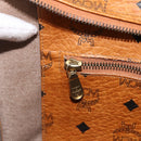 MCM Vicetos Logogram Shoulder Bag PVC Leather Brown Gold Auth 172152-20