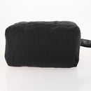 PRADA Boston Bag Nylon 2-Wege Schwarz Silber Auth 172154-5