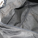 PRADA Boston Bag Nylon 2-Wege Schwarz Silber Auth 172154-22