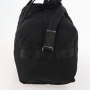 PRADA Boston Bag Nylon 2-Wege Schwarz Silber Auth 172154-4