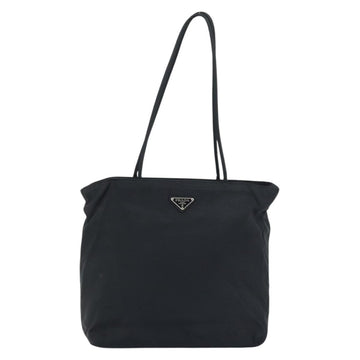 PRADA Tote Bag Nylon Silver Black Auth 172159 - 0