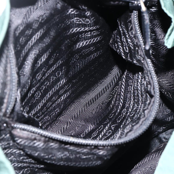 PRADA Backpack Nylon Green Silver Auth 172160