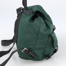 PRADA Backpack Nylon Green Silver Auth 172160-3