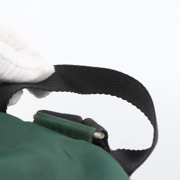 PRADA Backpack Nylon Green Silver Auth 172160