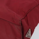 PRADA Hand Bag Nylon Red Silver Auth 172162-9