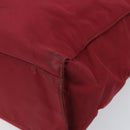 PRADA Hand Bag Nylon Red Silver Auth 172162-15