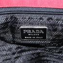 PRADA Hand Bag Nylon Red Silver Auth 172162-17