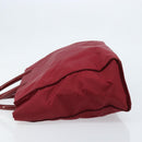 PRADA Hand Bag Nylon Red Silver Auth 172162-4