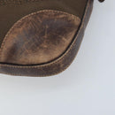 PRADA Shoulder Bag Canvas Brown Gold Auth 172166-10