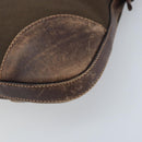 PRADA Shoulder Bag Canvas Brown Gold Auth 172166-12