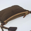 PRADA Shoulder Bag Canvas Brown Gold Auth 172166-6