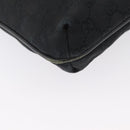 GUCCI GG Canvas Shoulder Bag Black Silver 122793 Auth 172167-10