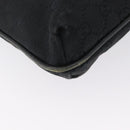 GUCCI GG Canvas Shoulder Bag Black Silver 122793 Auth 172167-12