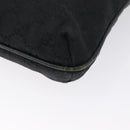 GUCCI GG Canvas Shoulder Bag Black Silver 122793 Auth 172167-13