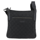 GUCCI GG Canvas Shoulder Bag Black Silver 122793 Auth 172167-2