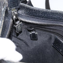 GUCCI GG Canvas Shoulder Bag Black Silver 122793 Auth 172167-20
