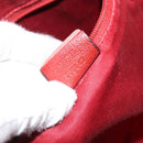GUCCI GG Canvas Hand Bag Red Silver 113017 Auth 172168-12