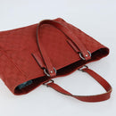 GUCCI GG Canvas Hand Bag Red Silver 113017 Auth 172168-6