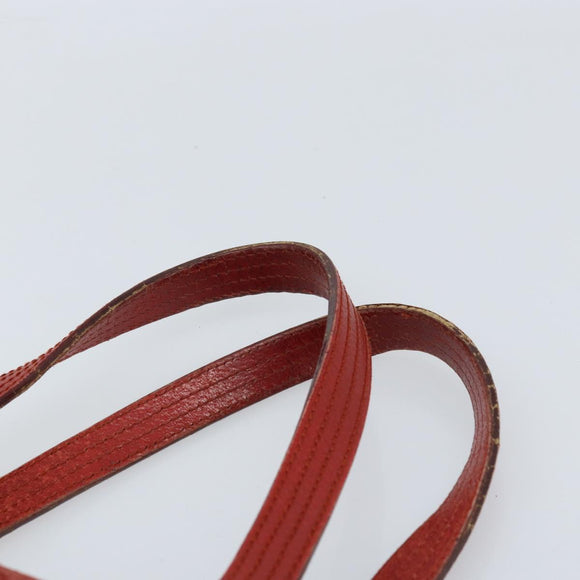 GUCCI GG Canvas Hand Bag Red Silver 113017 Auth 172168