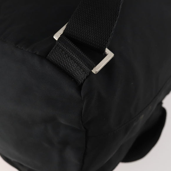 PRADA Rucksack Nylon Silber Schwarz Auth 172169