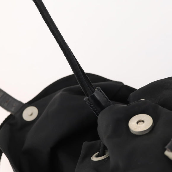 PRADA Rucksack Nylon Silber Schwarz Auth 172169