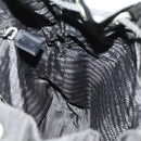 PRADA Rucksack Nylon Silber Schwarz Auth 172169-22