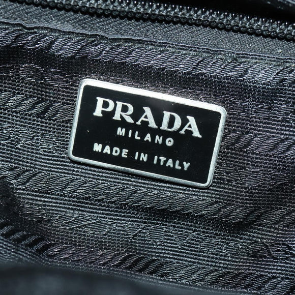 PRADA Rucksack Nylon Silber Schwarz Auth 172169
