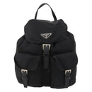 PRADA Rucksack Nylon Silber Schwarz Auth 172169-13
