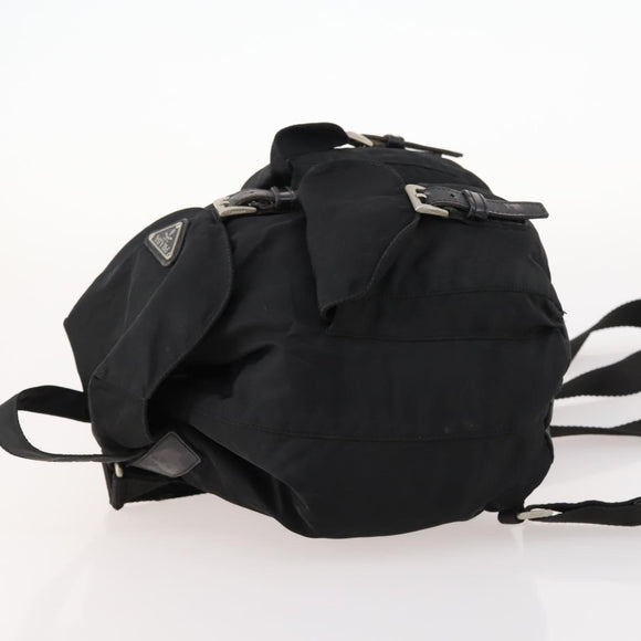 PRADA Rucksack Nylon Silber Schwarz Auth 172169