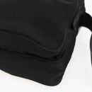 PRADA Schoudertas Nylon Zilver Zwart Auth 172170-15