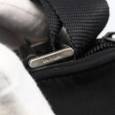 PRADA Schoudertas Nylon Zilver Zwart Auth 172170-9