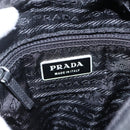 PRADA Schoudertas Nylon Zilver Zwart Auth 172170-20