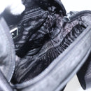 PRADA Schoudertas Nylon Zilver Zwart Auth 172170-21