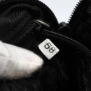 PRADA Schoudertas Nylon Zilver Zwart Auth 172170-12