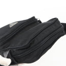 PRADA Schoudertas Nylon Zilver Zwart Auth 172170-6