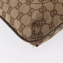 GUCCI GG Canvas Shoulder Bag Beige Silver 122793 Auth 172173-14