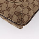 GUCCI GG Canvas Shoulder Bag Beige Silver 122793 Auth 172173-15