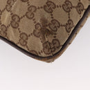 GUCCI GG Canvas Shoulder Bag Beige Silver 122793 Auth 172173-16