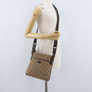 GUCCI GG Canvas Shoulder Bag Beige Silver 122793 Auth 172173-24