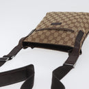 GUCCI GG Canvas Shoulder Bag Beige Silver 122793 Auth 172173-6