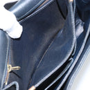 CELINE C Sulky Shoulder Bag Canvas Navy Gold Auth 172177-22