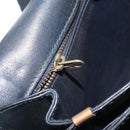 CELINE C Sulky Shoulder Bag Canvas Navy Gold Auth 172177-23