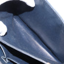 CELINE C Sulky Shoulder Bag Canvas Navy Gold Auth 172177-24