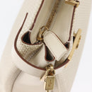 Salvatore Ferragamo Gancini Hand Bag Leather 2way Ivory Gold Auth 172181-21