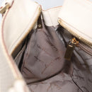 Salvatore Ferragamo Gancini Hand Bag Leather 2way Ivory Gold Auth 172181-23