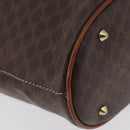 CELINE Macadam Canvas Tote Bag PVC Leather Brown Gold Auth 172185-14