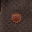 CELINE Macadam Canvas Tote Bag PVC Leather Brown Gold Auth 172185-17