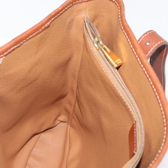 CELINE Macadam Canvas Tote Bag PVC Leather Brown Gold Auth 172185
