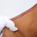 CELINE Macadam Canvas Tote Bag PVC Leather Brown Gold Auth 172185-11